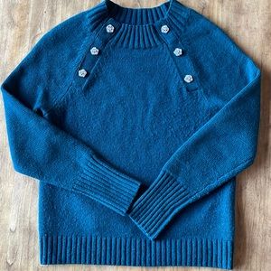 J. Crew Jeweled Lambswool Sweater-Small